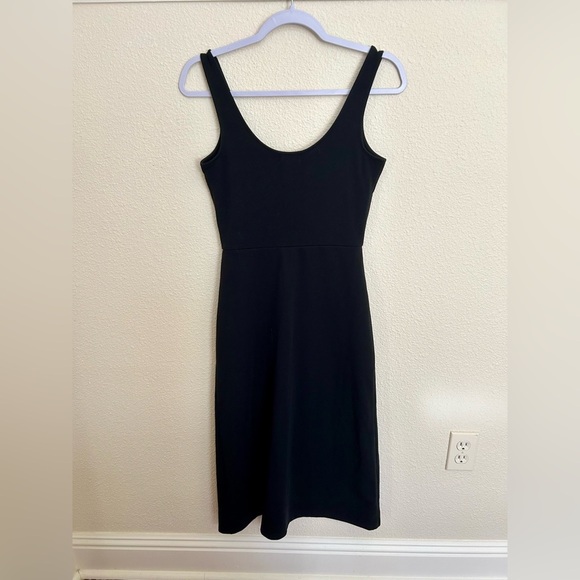 Open Edit Black Scoop Neck Midi Dress Size S - Picture 3 of 6